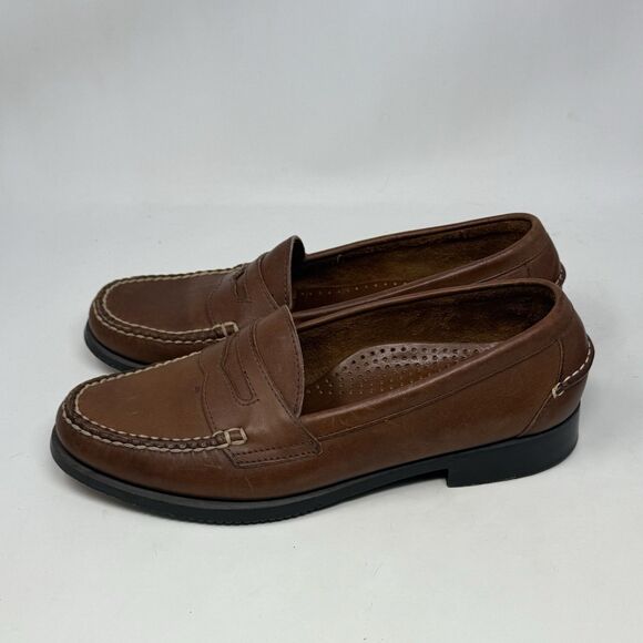 LL Bean Penny Loafers Mens 8.5 D Tan Brown Leather Slip On Dress Casual Shoes main image 15